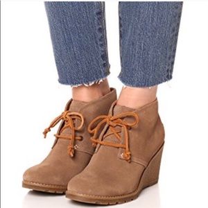 Sperry Top Sider Leather Wedge Booties